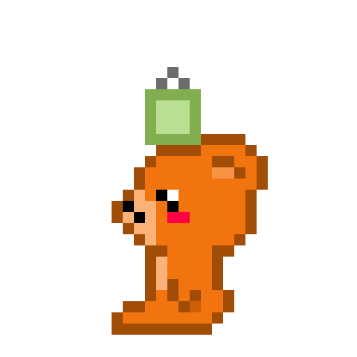 8bit bear with bag on head