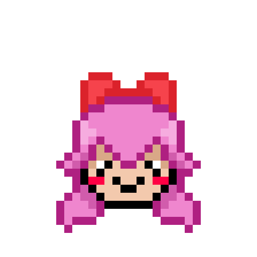 8bit pink-haired girl