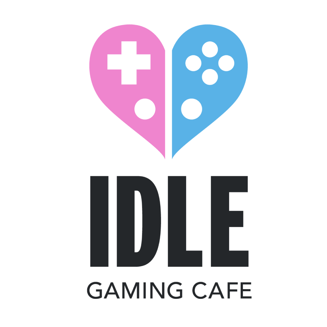 idle cafe logo colored w/ black text